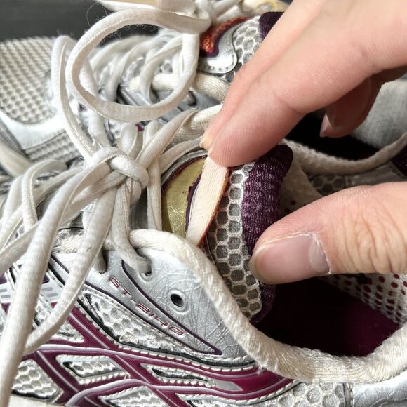 Asics GT-2140 Y2K Retro White Purple Silver Running Shoe Sneaker Womens Size 7.5 - Picture 7 of 13